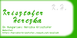 krisztofer herczka business card